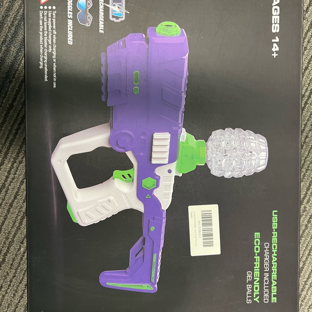 Purple and Green Gel Blaster